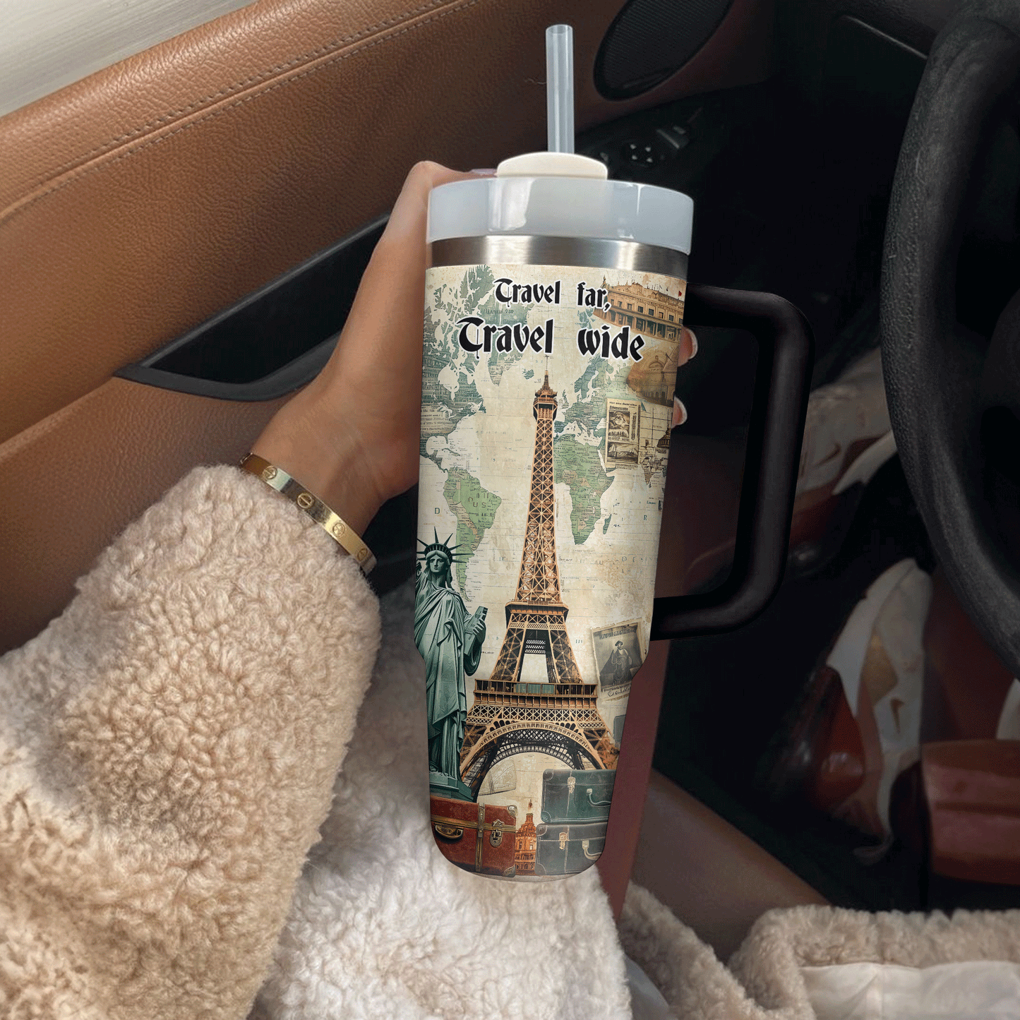 Shineful Tumbler Travel Far, Travel Wide