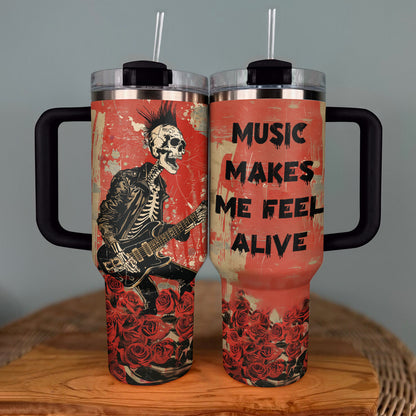 Shineful Tumbler Skull Rock 'n' Roll Skeleton