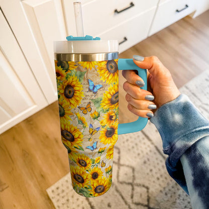 Shineful Tumbler Sunflower Timeless Petals & Notes