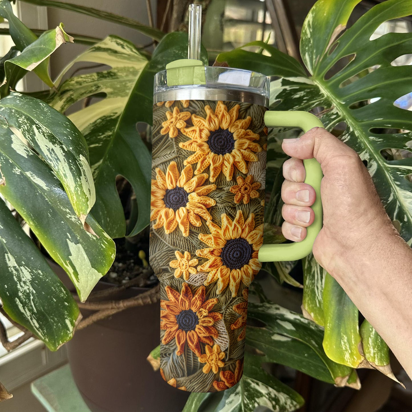 Shineful Tumbler Sunflower Crochet Harmony