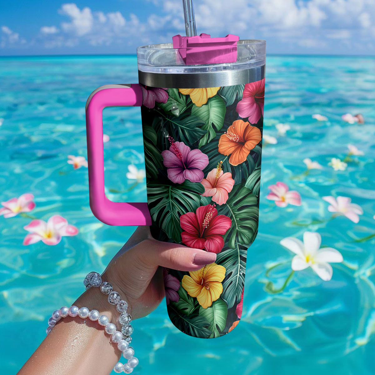 Shineful Tumbler Tropical Hibiscus