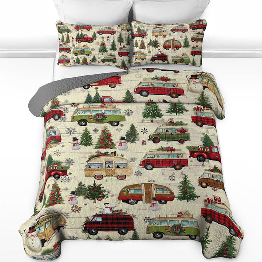 Shineful All Season Quilt 3-Piece Set Holiday Road Trip