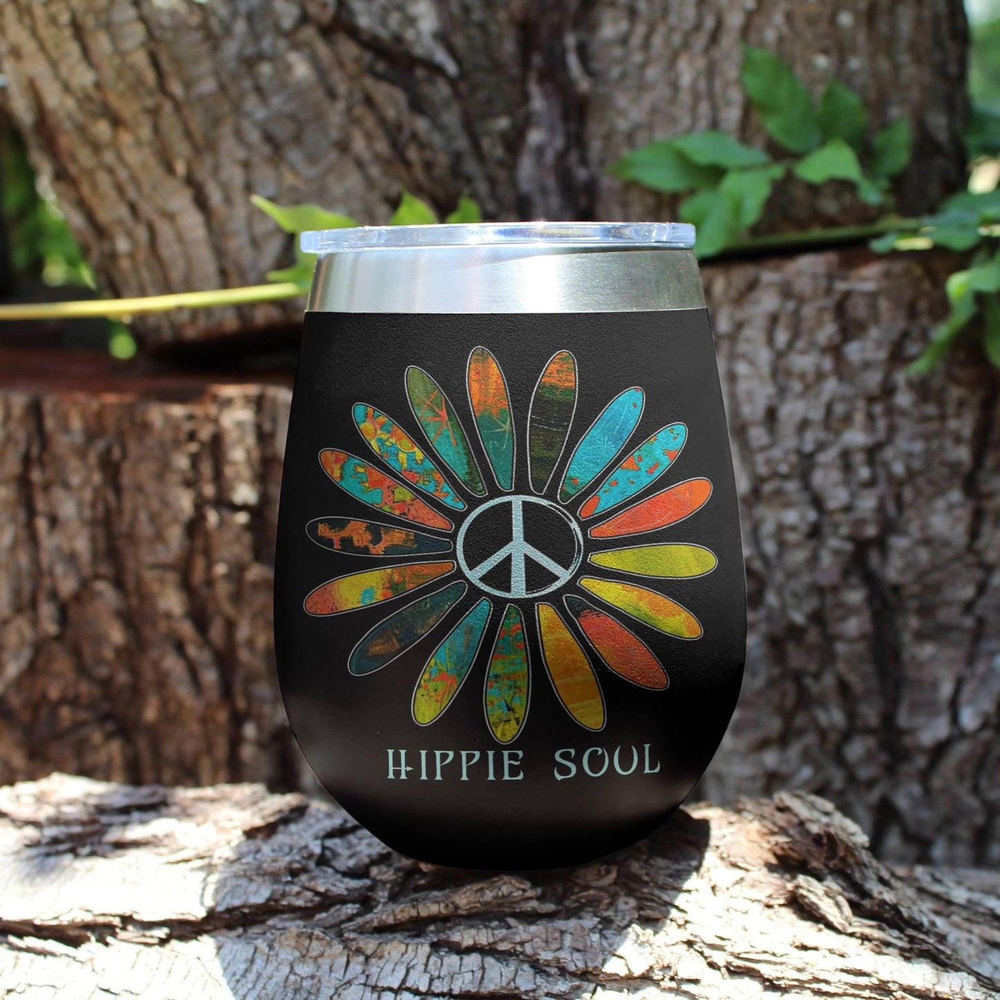 Hippie 12 Oz Shineful™ Wine Tumbler Soul Tl10 12Oz