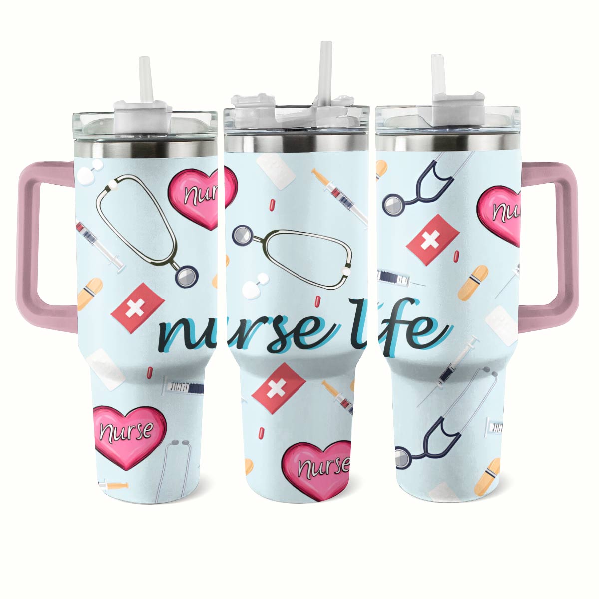 Shineful Tumbler Turquoise Blue Nurse Life