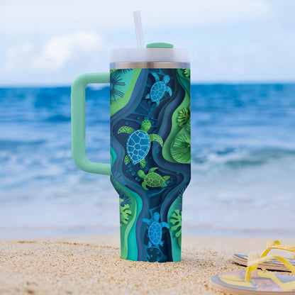 Shineful Tumbler Ocean Serenity Sea Turtle