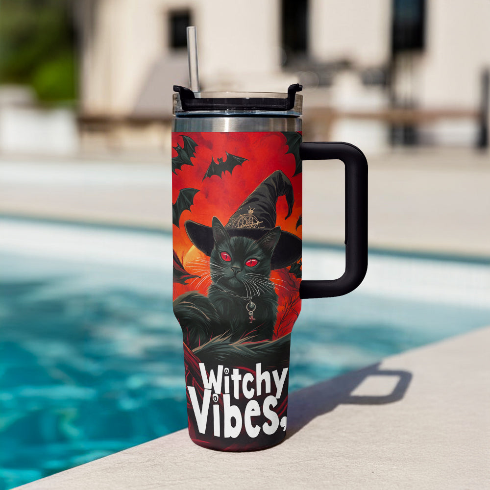 Shineful Tumbler Witchy Vibes Black Cat