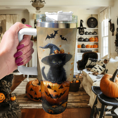 Shineful Tumbler Halloween Black Cat