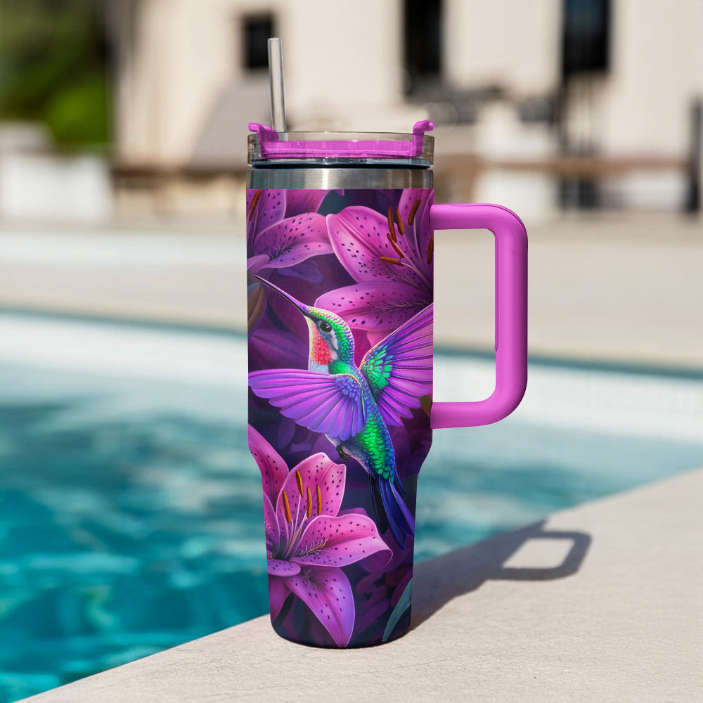 Shineful Tumbler Twilight Blooms : la visite du colibri en soirée