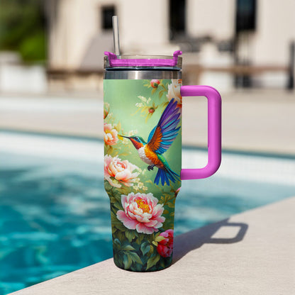 Shineful Tumbler Blooming Hummingbird