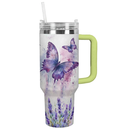 Shineful Tumbler Purple Lavender Butterfly