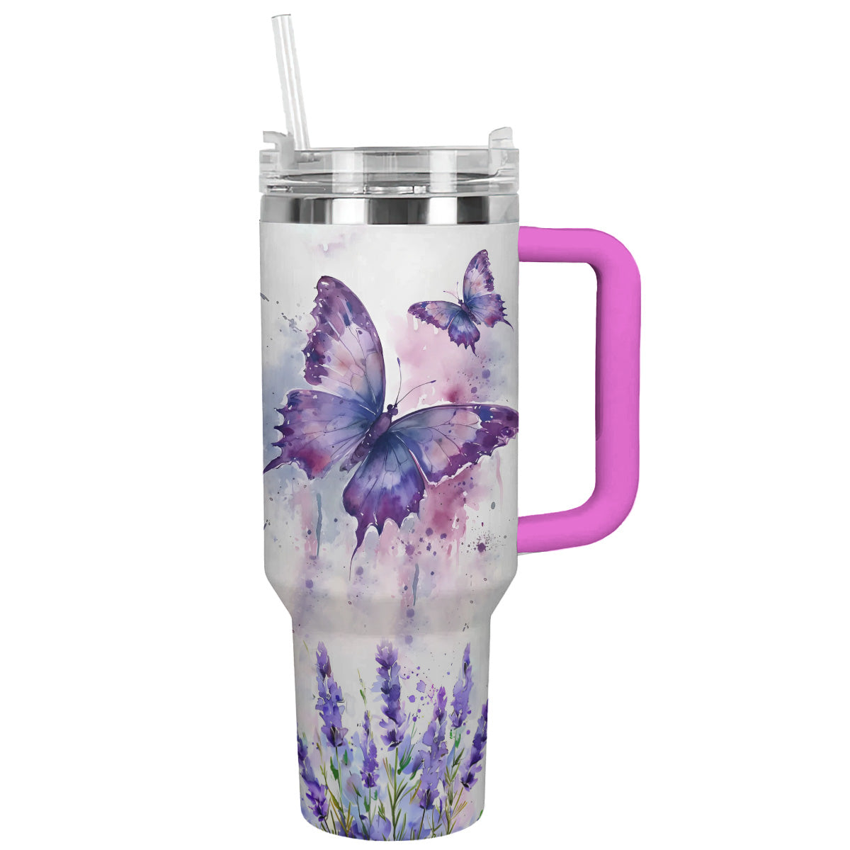 Shineful Tumbler Purple Lavender Butterfly