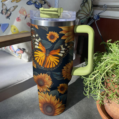 Shineful Tumbler Sunflower Monarch Butterfly