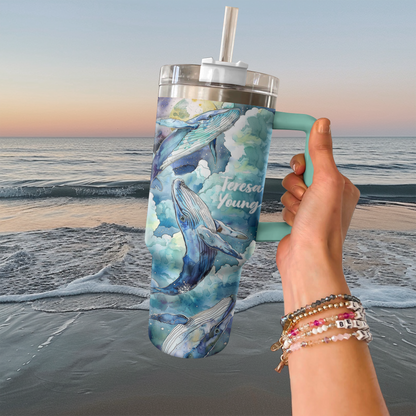 Shineful Personalized Tumbler Whale of Dreams