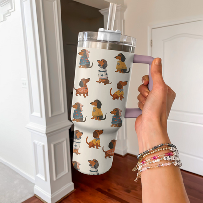 Shineful Tumbler Retro Dachshund Delight