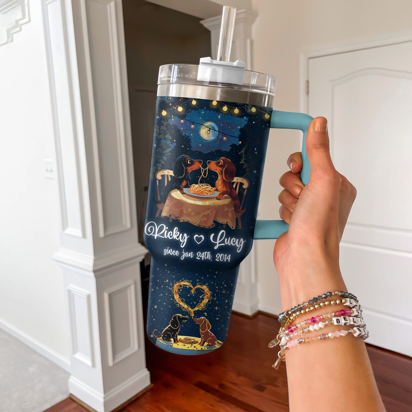 Shineful Personalized Tumbler Doxie Pasta Pals Forever