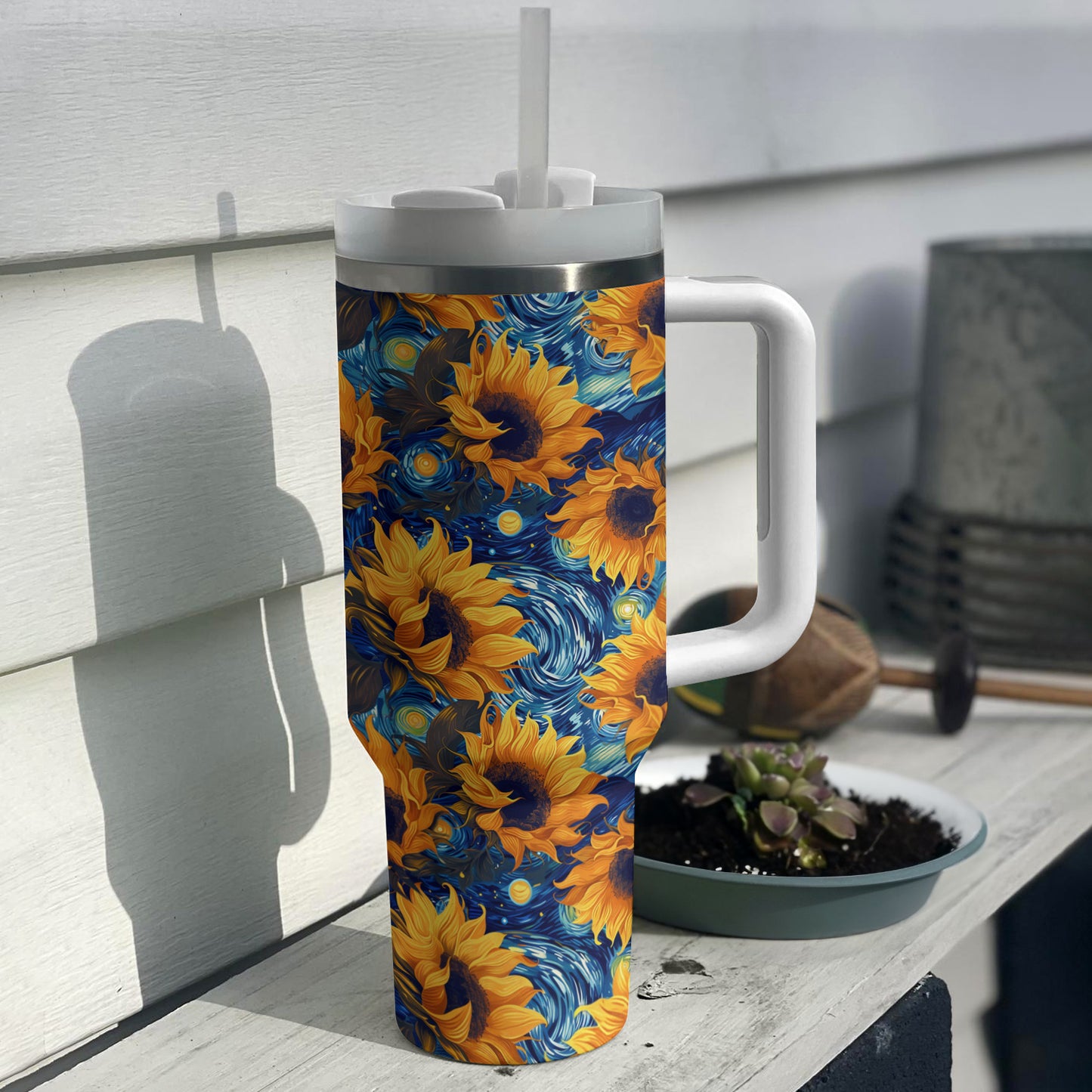 Shineful Tumbler Starry Sunflowers