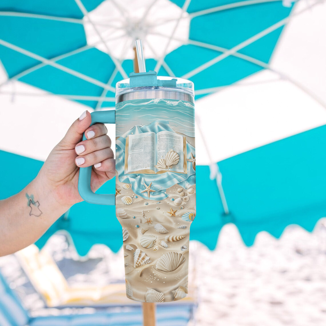 Shineful Tumbler Gorgeous Beach Book