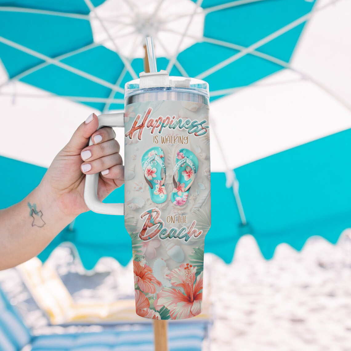 Shineful Tumbler Aloha Flip Flop Hawaii Vibes