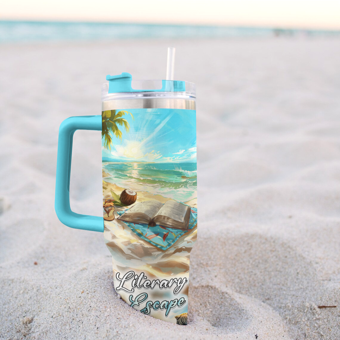 Shineful Tumbler Literary Escape Beach Reads