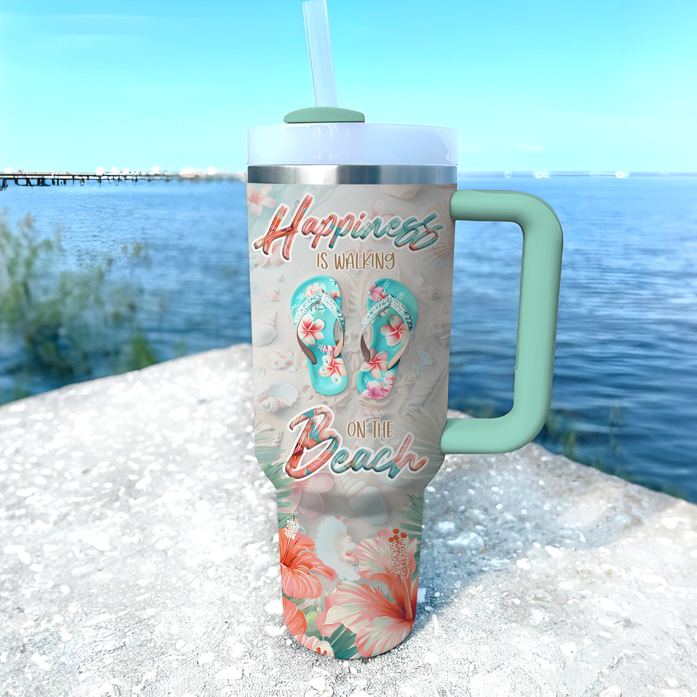 Shineful Tumbler Aloha Flip Flop Hawaii Vibes