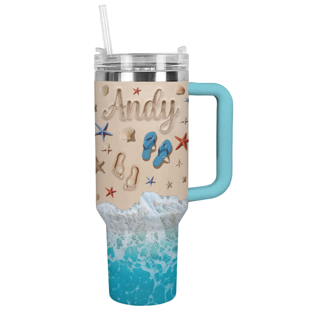 Shineful Tumbler Personalized Sandy Shores