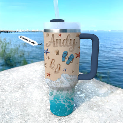 Shineful Tumbler Personalized Sandy Shores