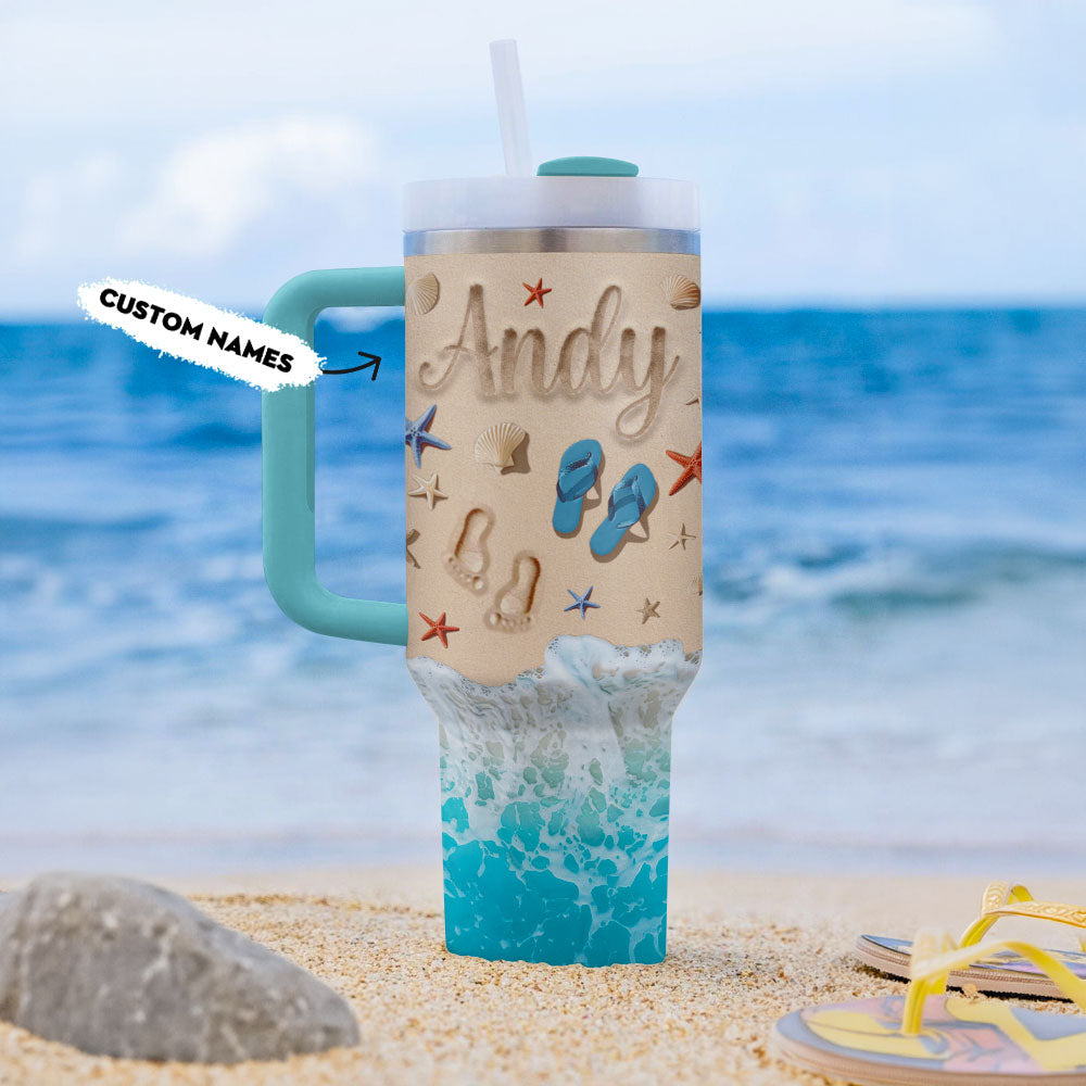 Shineful Tumbler Personalized Sandy Shores