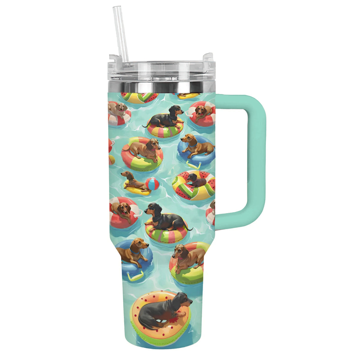 Shineful Tumbler Dachshund Pool Party