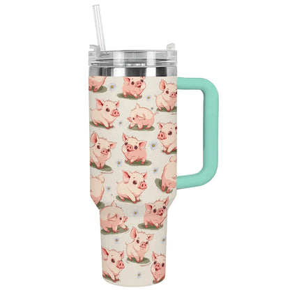 Shineful Tumbler Piglet Simple Daisies