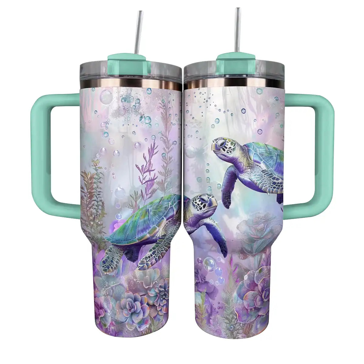 Shineful Tumbler Purple Sea Turtles Ver2