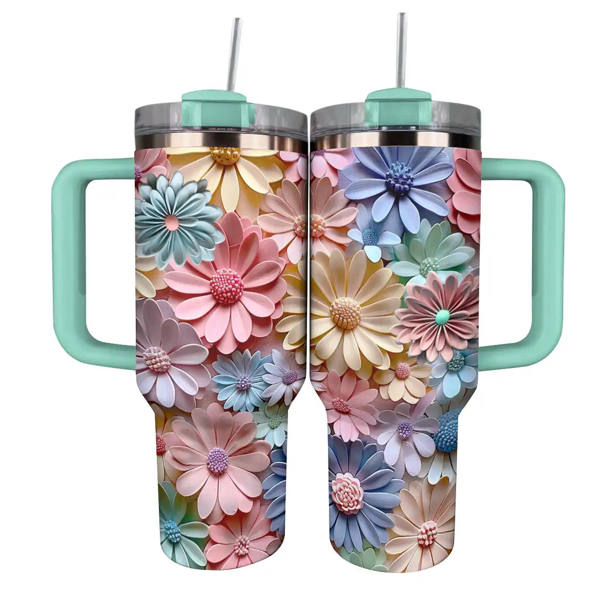 Shineful Glossy Tumbler Colorful Daisies