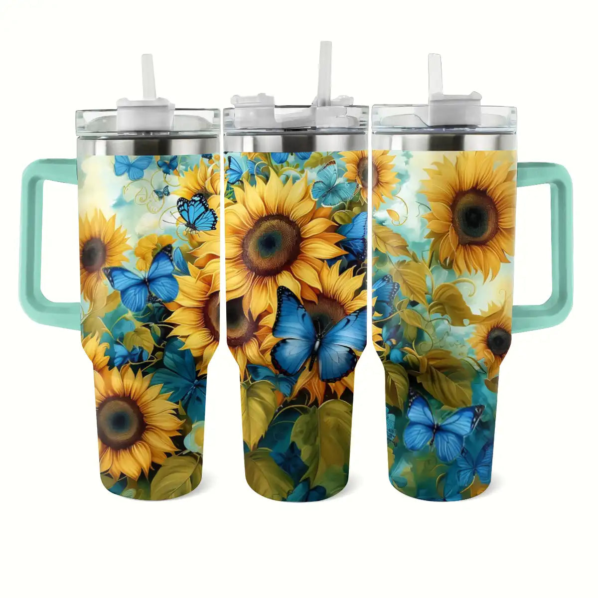 Glänzender Becher Sunflower Serenity