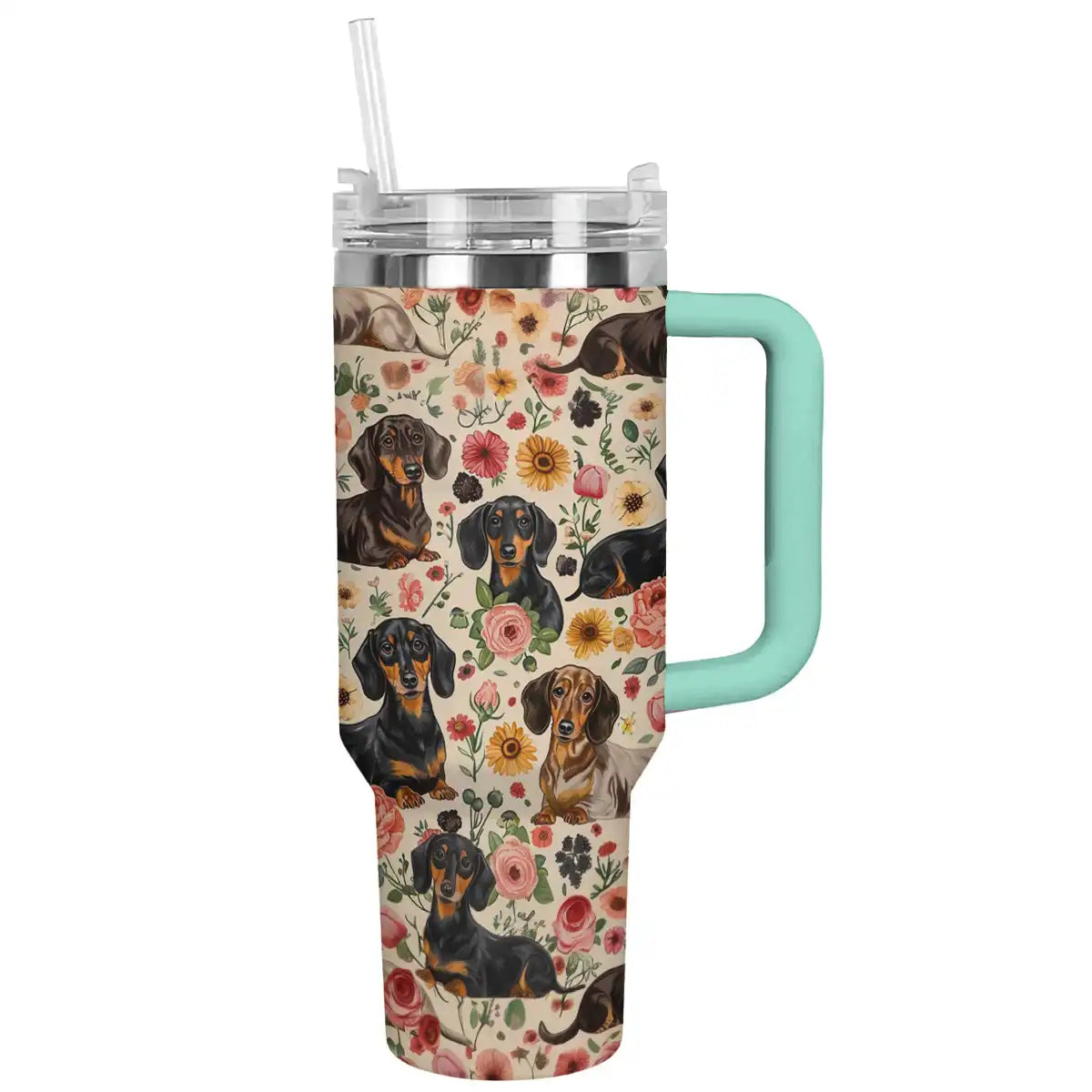 Shineful Tumbler Floral Dachshunds Ver6