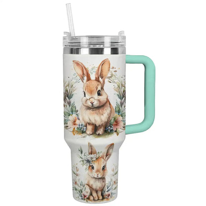 Shineful Tumbler Floral Rabbit