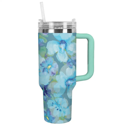 Shiny Tumbler Blume Blau