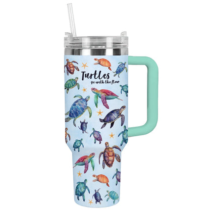 Shineful Tumbler Sea Turtle Go With The Flow