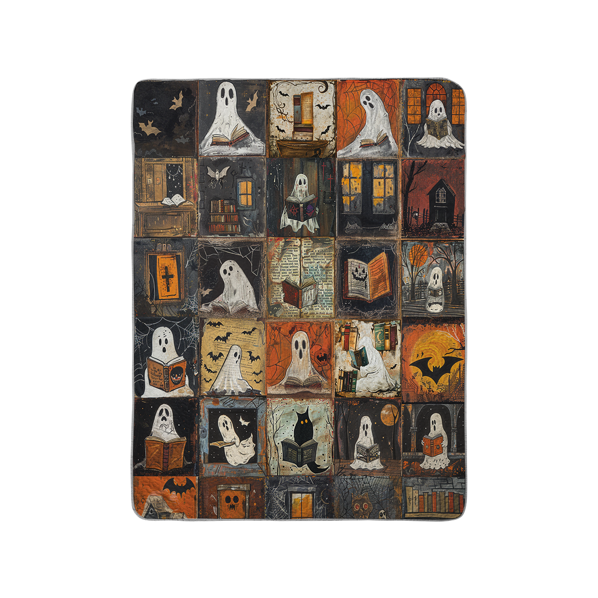 Shineful All Season Quilt 3-Piece Set Ghostly Bookworm