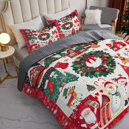 Shineful All Season Quilt 3-Piece Set Christmas Lovely