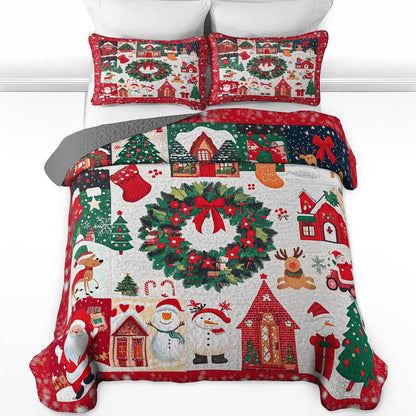 Shineful All Season Quilt 3-Piece Set Christmas Lovely