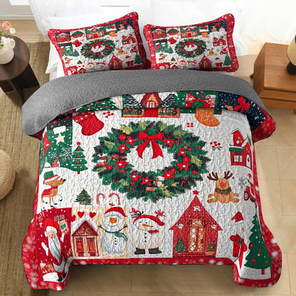 Shineful All Season Quilt 3-Piece Set Christmas Lovely