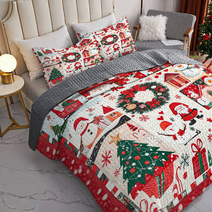 Shineful All Season Quilt 3-Piece Set Sweet Christmas