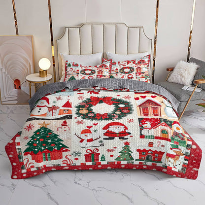 Shineful All Season Quilt 3-Piece Set Sweet Christmas