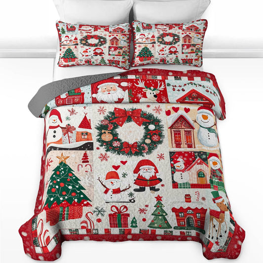 Shineful All Season Quilt 3-Piece Set Sweet Christmas