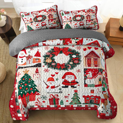 Shineful All Season Quilt 3-Piece Set Sweet Christmas