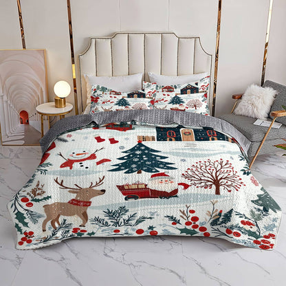 Shineful All Season Quilt 3-Piece Set Happy Day