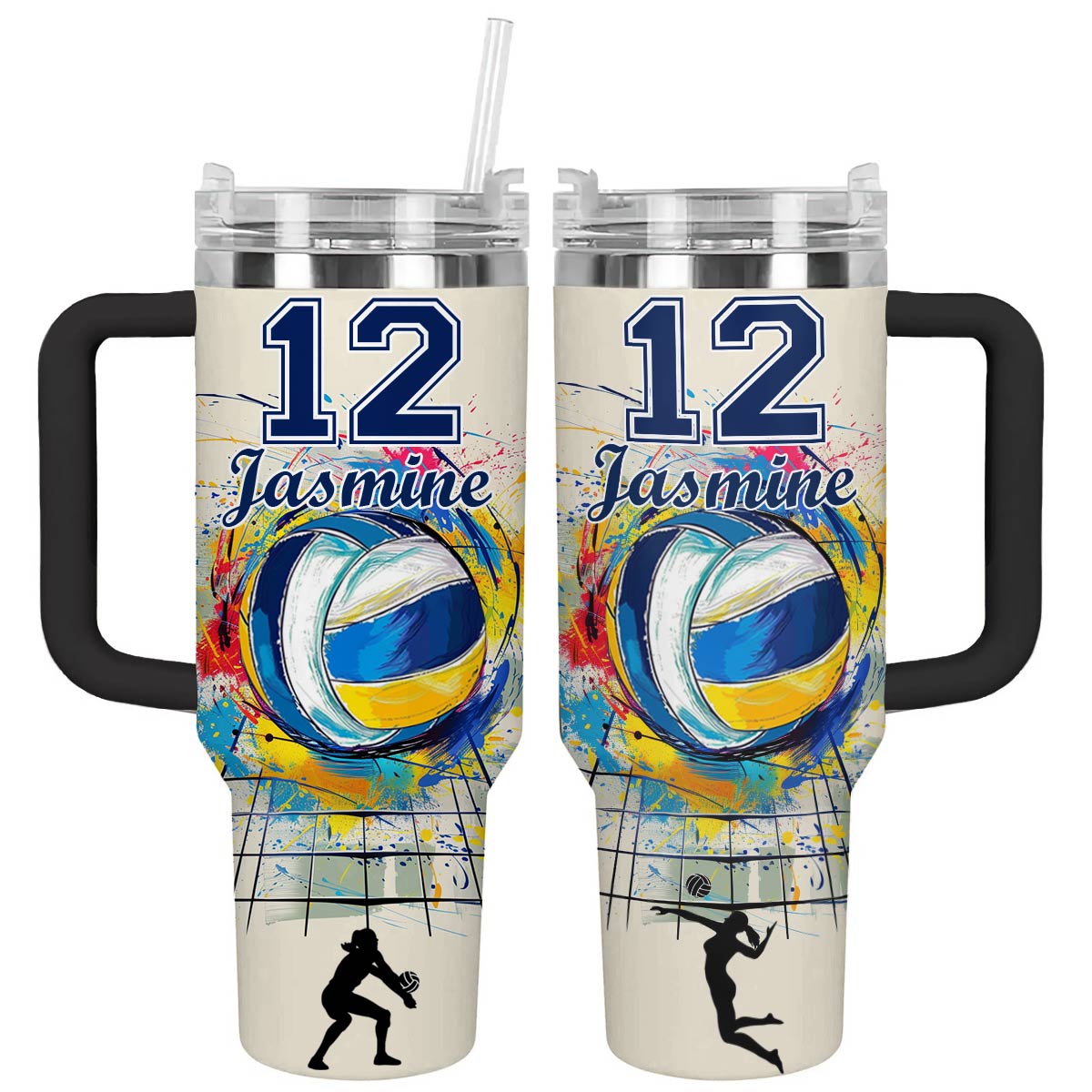 Shineful Personalized Tumbler Beautiful Volleyball