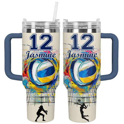 Shineful Personalized Tumbler Beautiful Volleyball