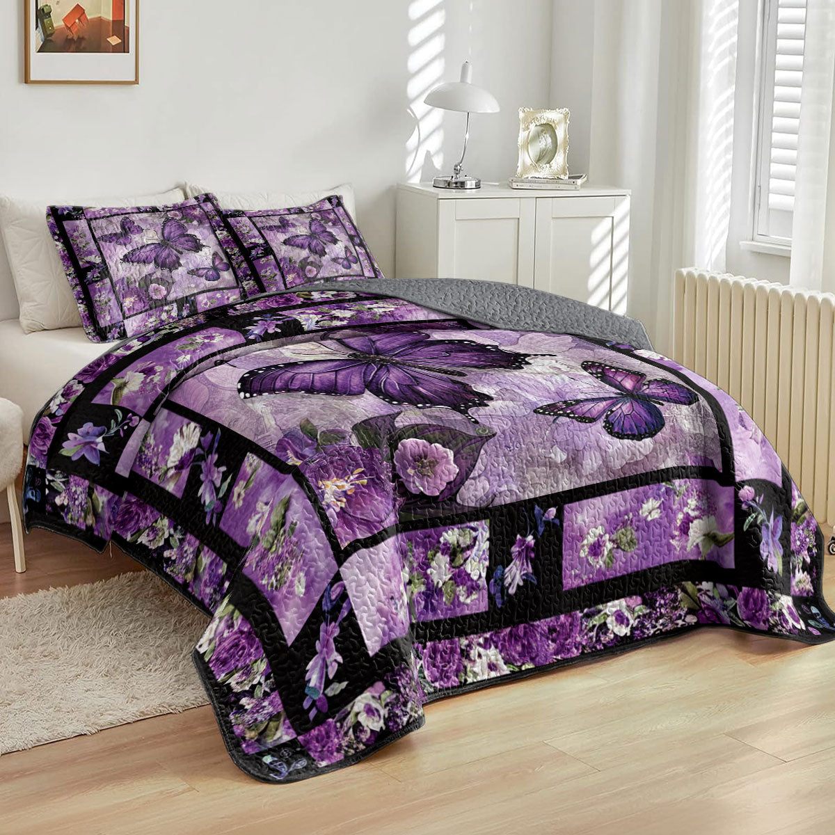 Shineful All Season Quilt 3-Piece Set Butterfly Dreams