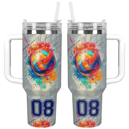 Shineful Tumbler Personalized Vibrant Volleyball