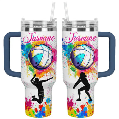 Shineful Tumbler Personalized Colorful Volleyball